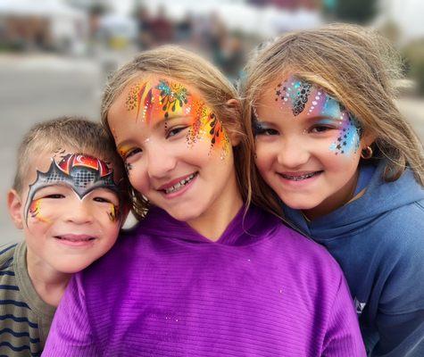 Batman and graffiti face paint design designs