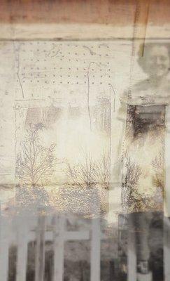 Rob Fiss mixed media 50x50 Just amazing wax piece with a photo transfer oil stick trying to find more Rob Fiss art