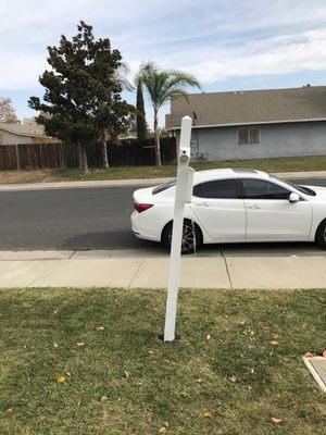 Signs leans just a week after install