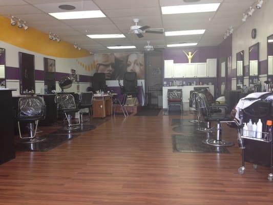 Salon interior. Sylish, chic. Refresh that look with a cut and color at this salon!