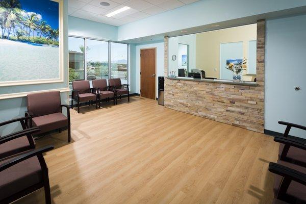 Front Waiting room with space to accommodate those with mobility impairments