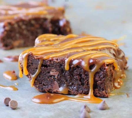 Caramel brownie