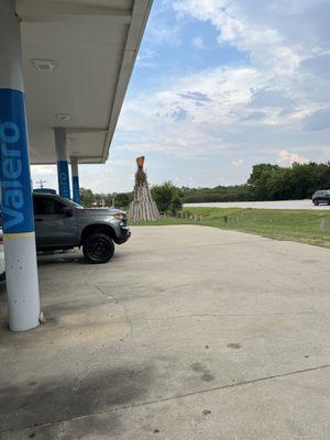 The bonfire has seen better days