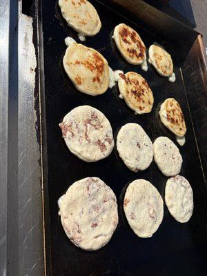 Beans, pork and cheese, jalapeño, and more