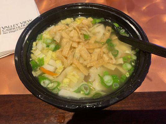 Imperial Chicken Wonton Soup.