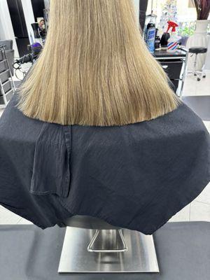 Erika H (Epstein) She left me a nice review. I did tell her it is just FKN hair, dont bad mouth the previous salon. Red Flag!