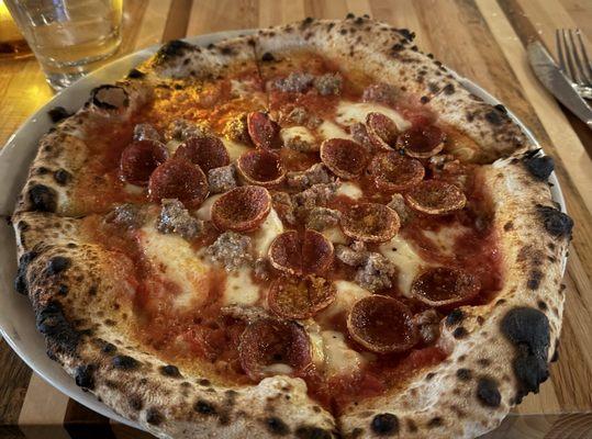 Pepperoni and sausage Pizza