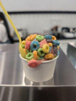 Coco melon with fruit loops