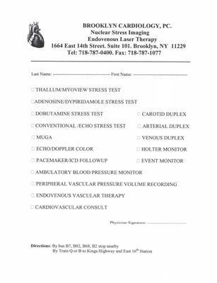 List of Tests We Perform