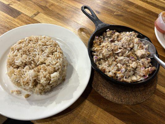 Pork sisig with garlic rice