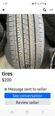 Bad tires. Does not stand by his work.