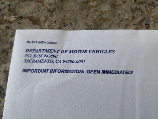 Department of Motor Vehicles