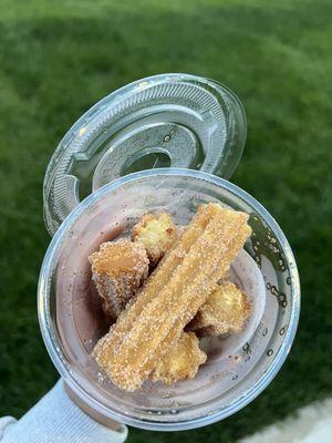 Churro Bites with Cream