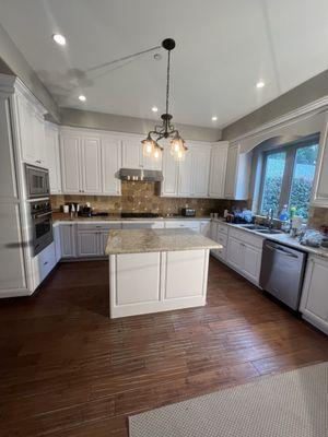 After photo. The cabinets were brown before.