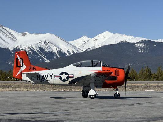 Leadville Airport Navy Plane