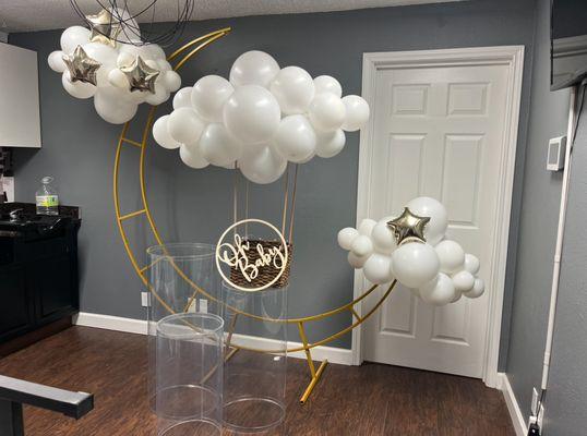 Baby shower moon and stars backdrop