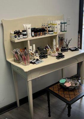 Some of the makeup and skin products.