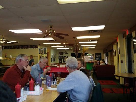 Interior of restaurant