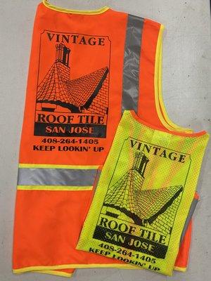 Custom safety vests in sizes S - 5XL