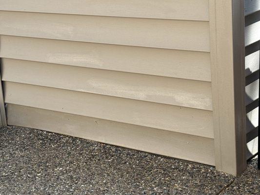 This is my siding after they fixed their mess. Terrible work and lousy customer service