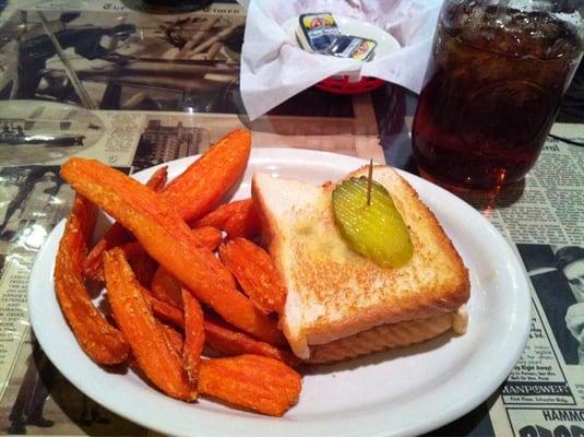 3 Rib Sandwich with Sweet Potato Fries