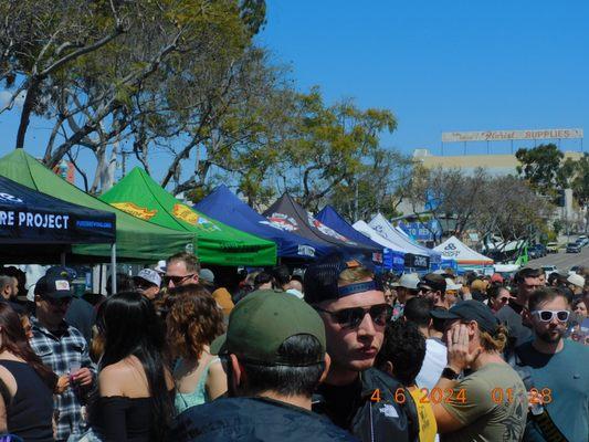 The line up of the many tents it was like pit row at the races with the many beer fashions and flavors that were the ones being showcased