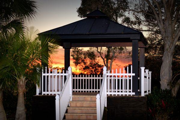 Our Beautiful Gazebo and Sunset