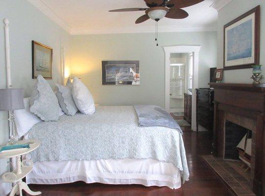 Our bedroom. We had the bedroom in the front....The Captain Newton's Suite.