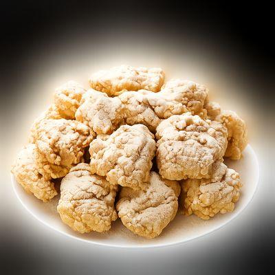 -White Cheese Chicken-
Boneless thigh chicken coated in white cheese powder.