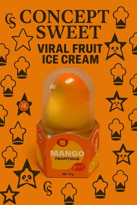 Concept Sweet Viral Tik Tok Fruit Shaped Ice Cream