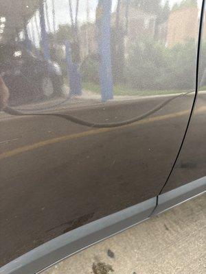 paint scratches and chips in the pain as well on both sides of the car