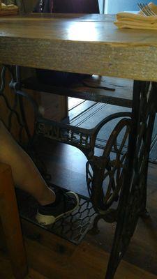 Sewing machine table