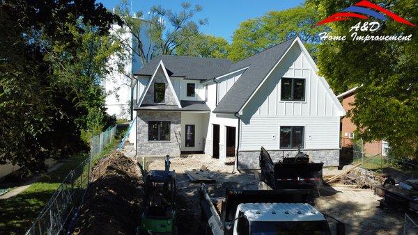 Barrington Home Reroof and Siding Replacement