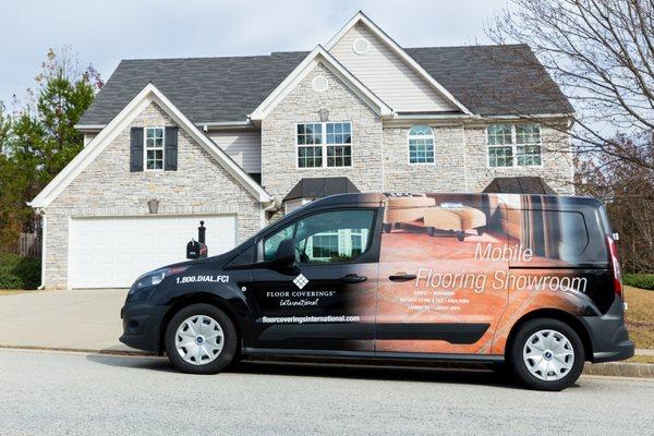 Our mobile showroom brings samples to your home!