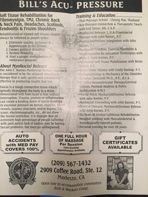 Bill's Acu-Pressure and Massage Therapy