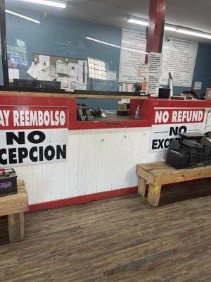 Un-manned front counter