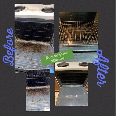 Oven cleaned