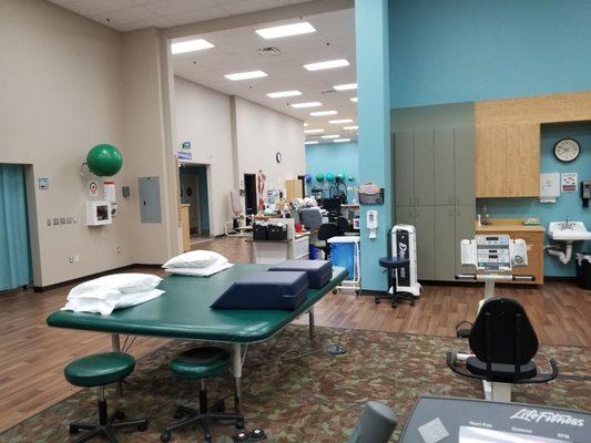 Inside with lots of great equipment