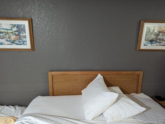 King bed with queen headboard