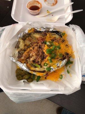 Loaded baked potato is really good!
