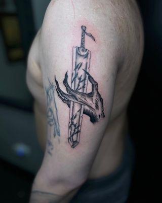 Berserk Anime Tattoo by Lee Romel
