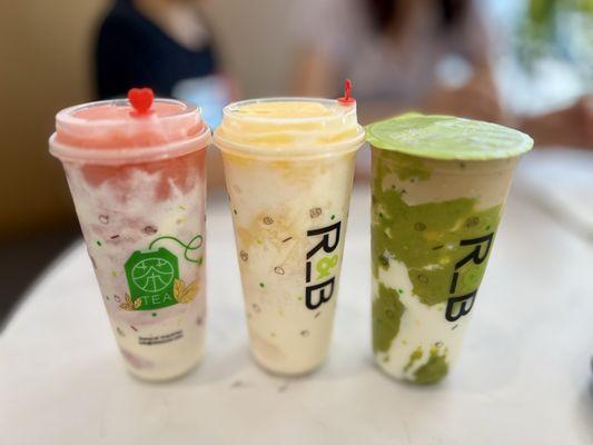 Strawberry storm, peach storm, and avocado Vietnamese coffee
