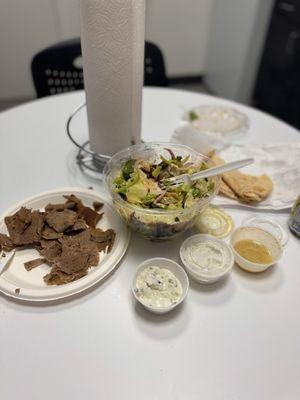 Greek Salad. Beef Gyro A La Carte. Tzatziki.