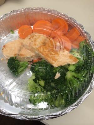 Unappealing and Bland salmon at Hamilton delicatessen