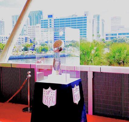 Lombardi trophy, LV Superbowl Experience 2021, Julian B Lane Park, Riverwalk, Downtown Tampa