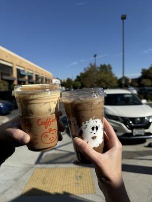 Seasonal pumpkin spice latte and s'mores mocha from Oct 2024, if I remember correctly!