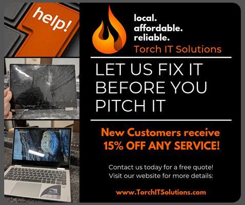 New Customer receive 15% OFF ANY SERVICE