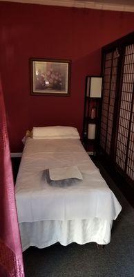 Clean spacious private massage rooms