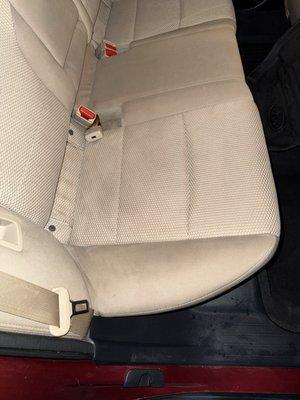 After it was cleaned (slightly wet, not discolored)