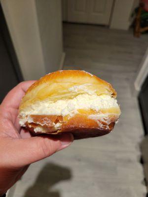 Donut with milk cream